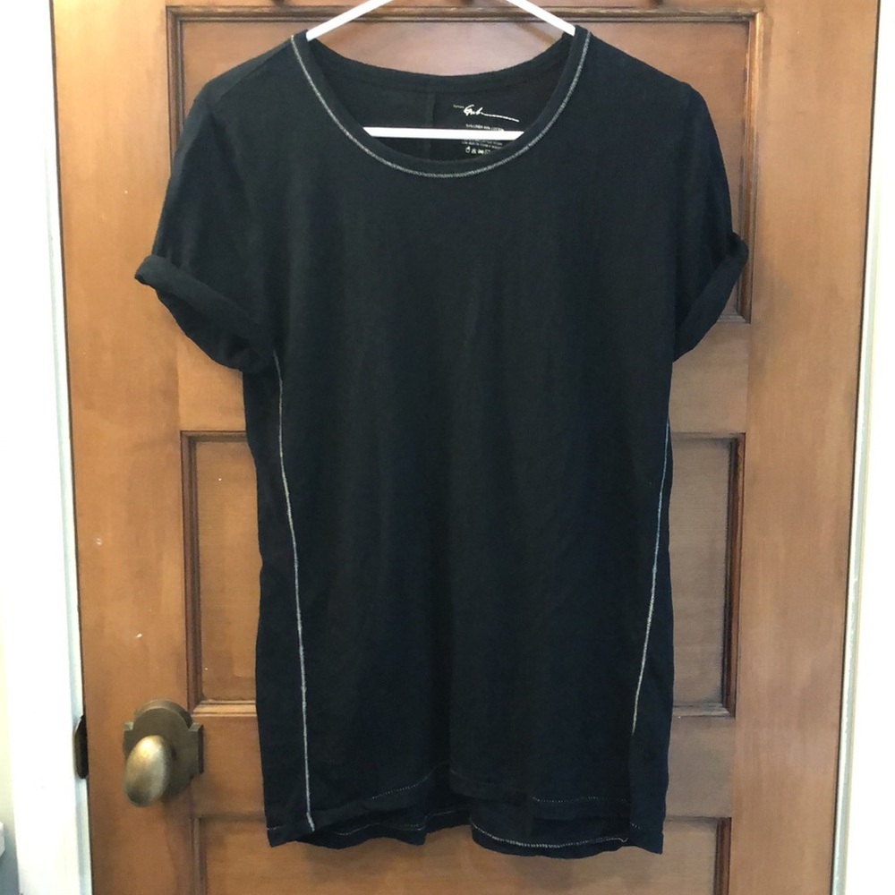 Paychi Guh Linen Blend Short Sleeve Top